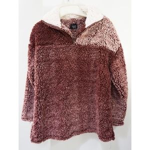 Fluffy Purple Fleece Sweater